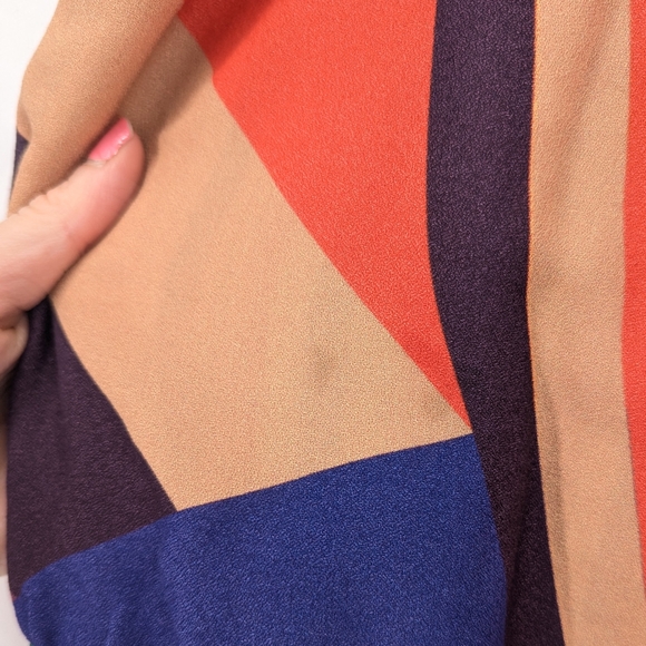 Farm Rio Amanda Rainbow Striped Mini Wrap Keyhole Dress Size Small - Picture 12 of 14